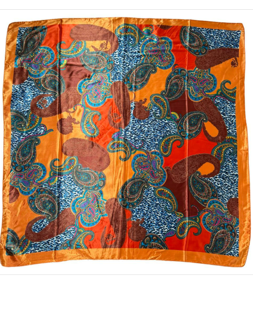 YAZ. Leopard Wild Paisley Scarf