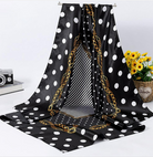 YAZ. Polka Dot Chain Silky Bandana Square Scarf