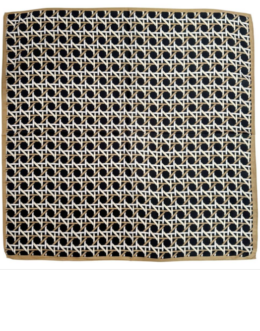 YAZ. Basket Weave Pattern Print Scarf