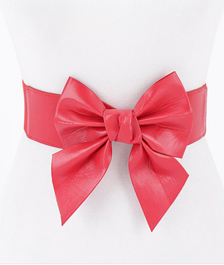 YAZ. Vegan Leather Bow Belt