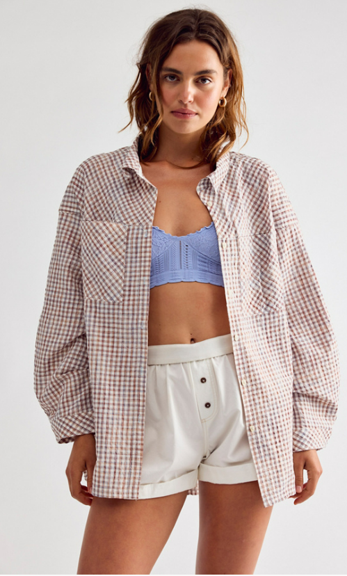 Free People Cross My Heart Shirt