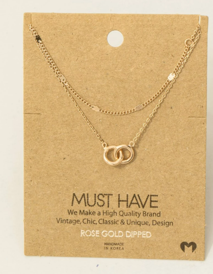 GOLDEN Layered Chain Link Charm Necklace