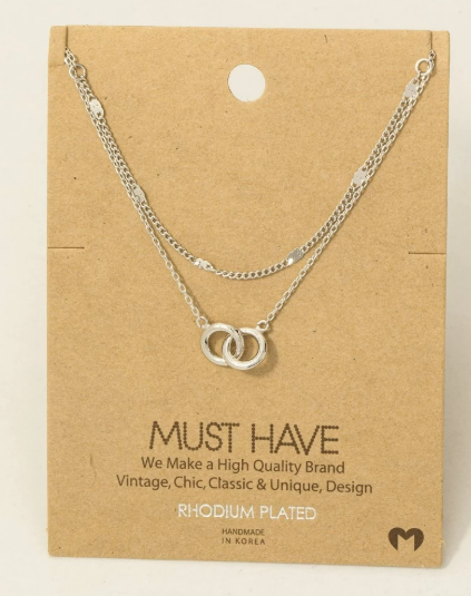 GOLDEN Layered Chain Link Charm Necklace