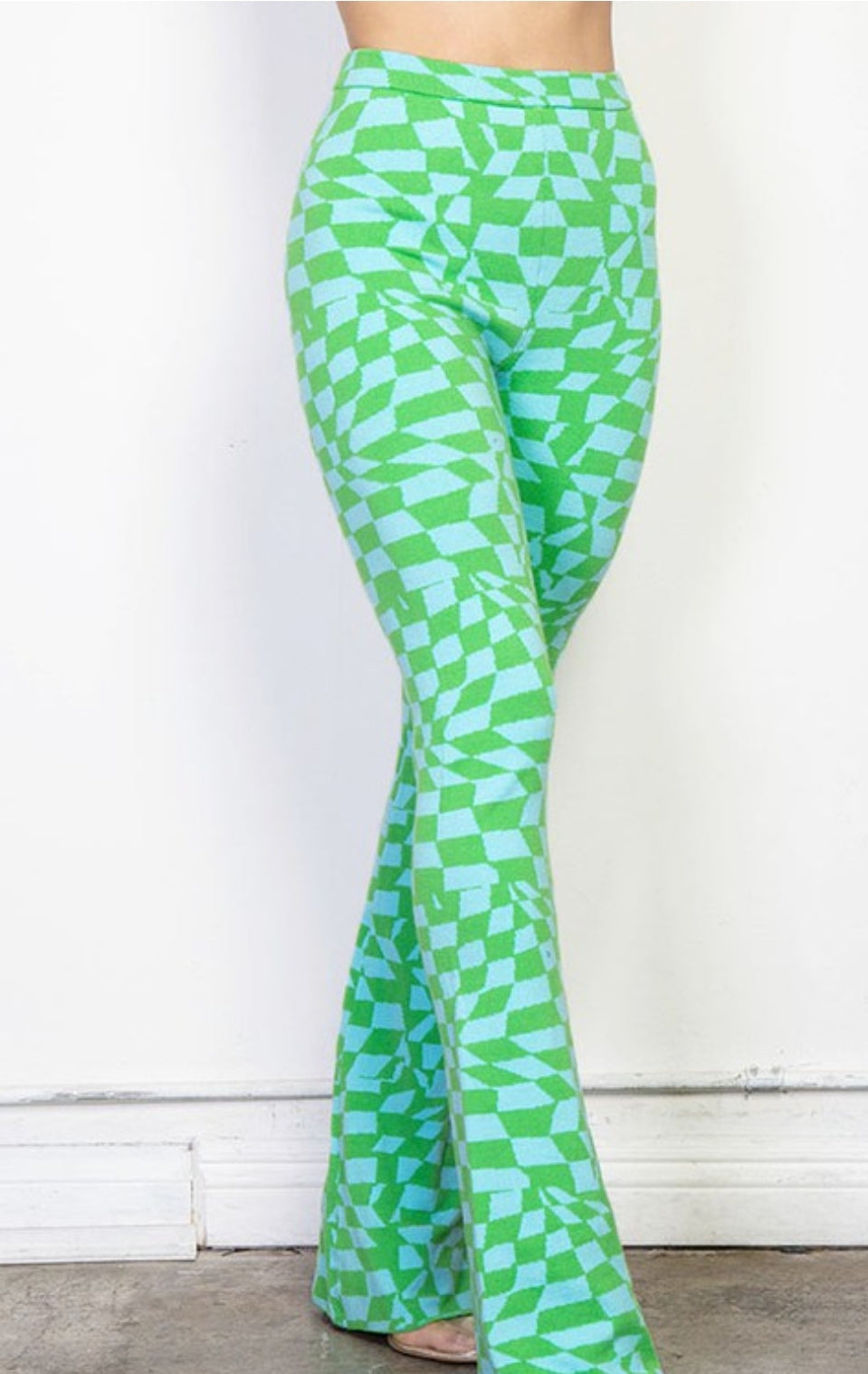 YAZ. Checker Board Patterned Knit Sweater Pants
