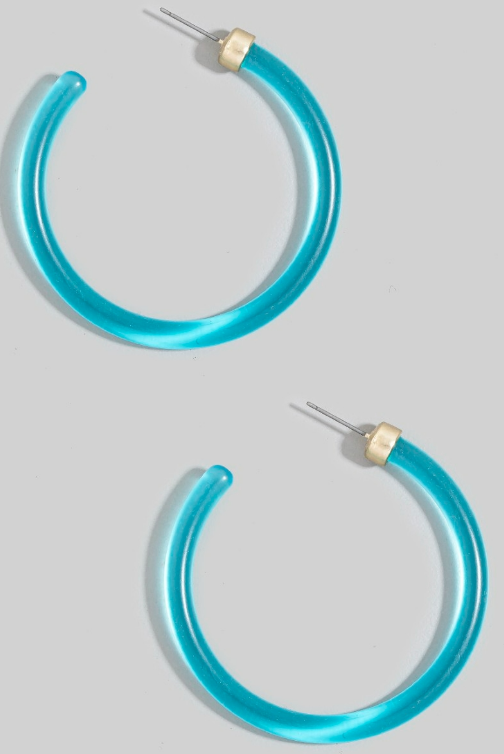 YAZ. Iridescent Tinted Hoops in Cadillac