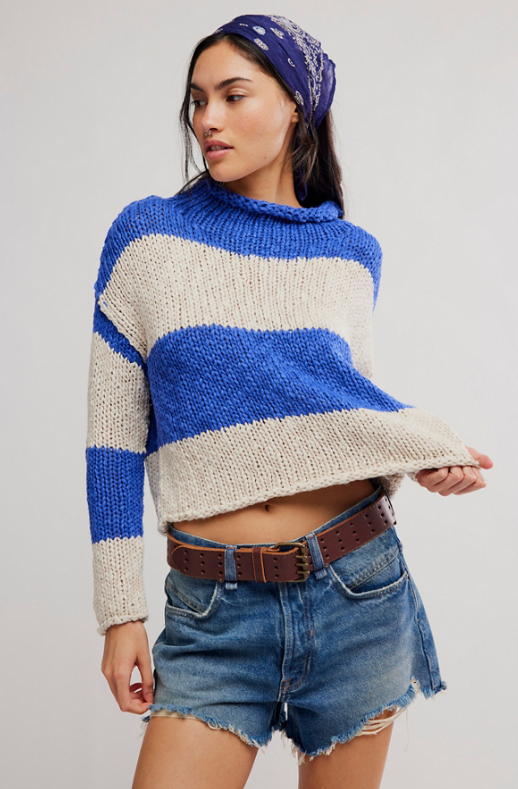 Free People Opal Rugby Stripe Sweater