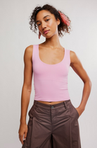 Free People Clean Lines Muscle Cami Orchid Smoke