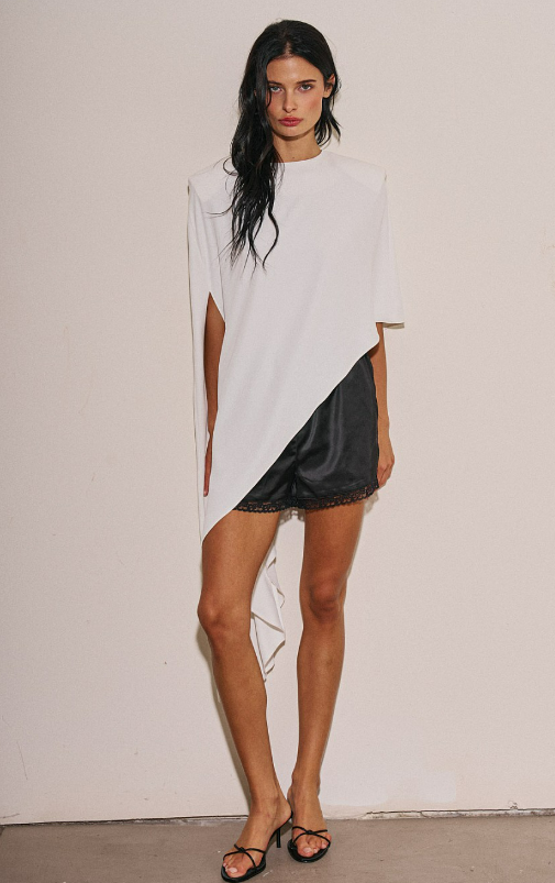 YAZ. Inacia Asymmetrical Cape Top by YAZ.