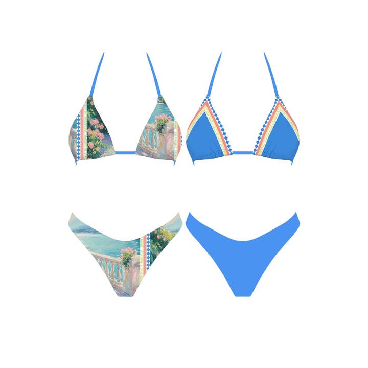 Sundaze Brunch Saint-Tropez Reversible Bikini Set – Golden