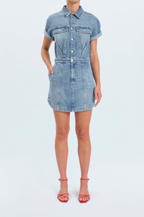 Daze Denim Topanga Dress in Plot Twist - Plot Twist