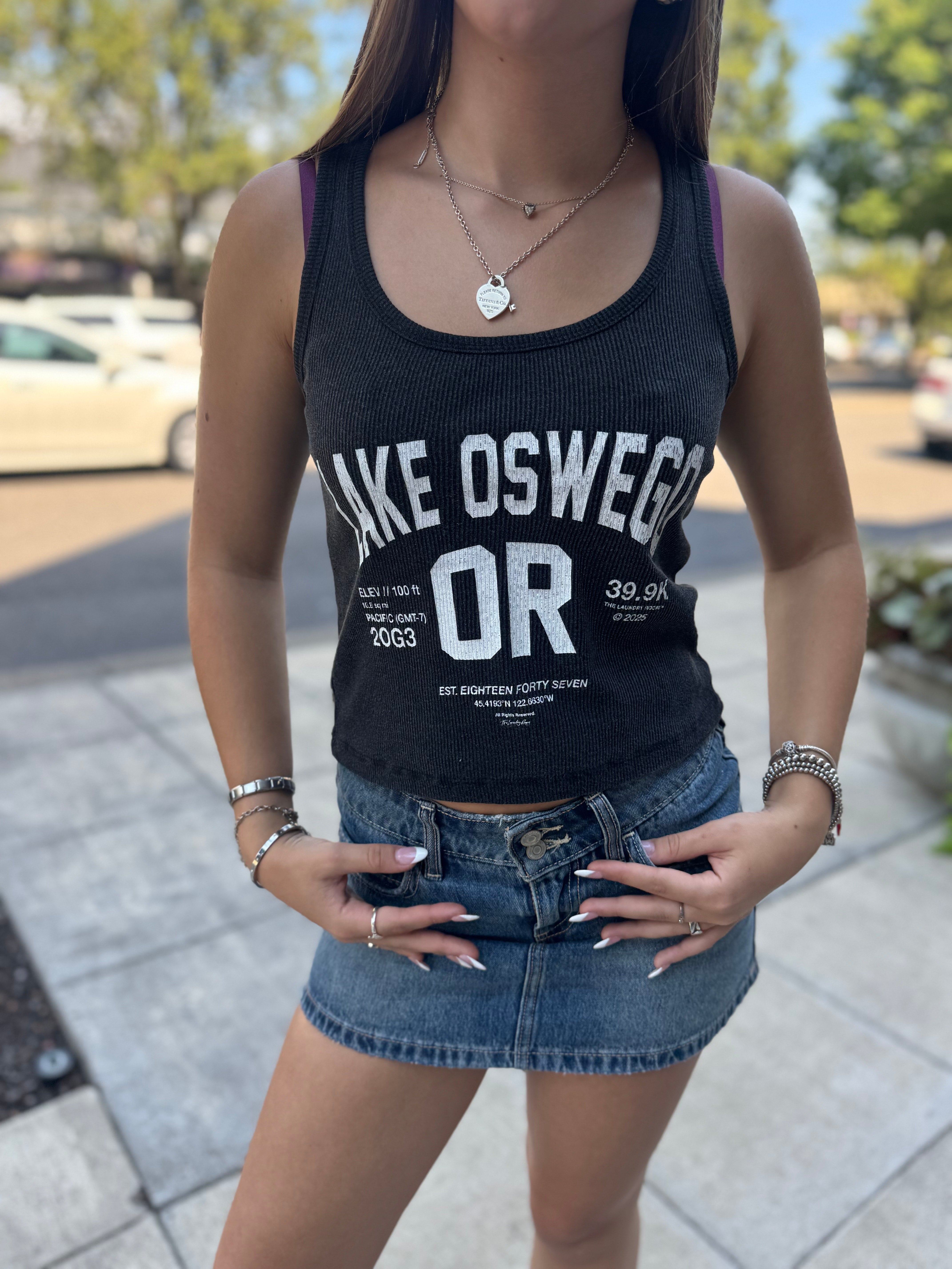 The Laundry Room Lake Oswego Rib Tank Black