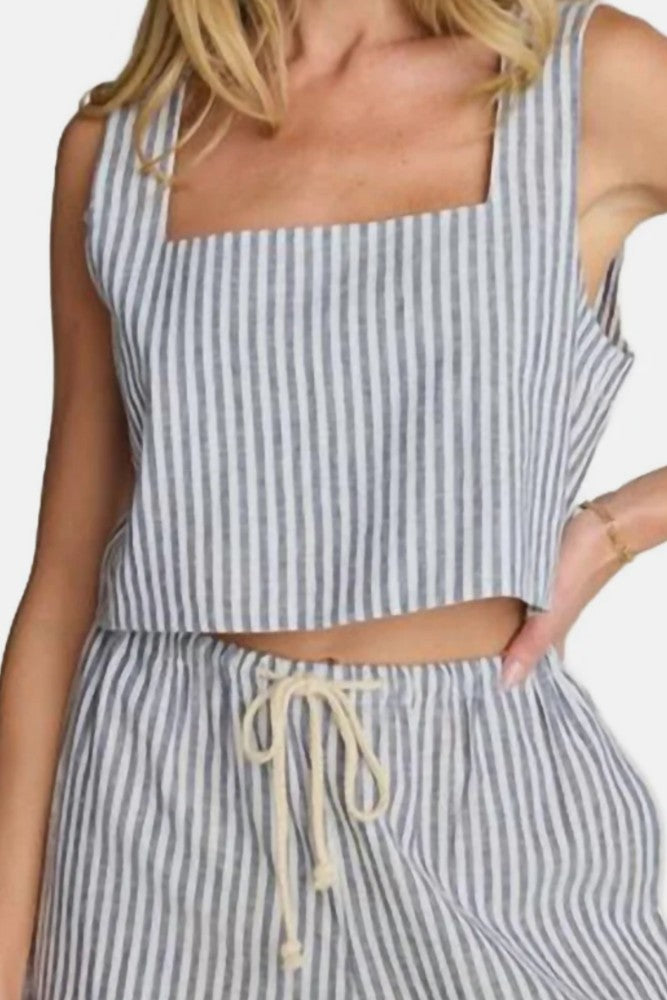 Sunday Ritual Dahlia Linen Tank