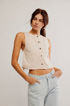 Free People Blake Vest Sand Dollar