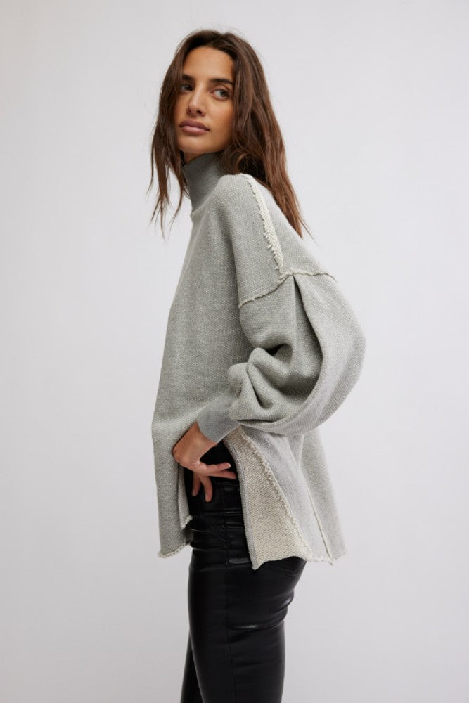 Free People Wonderful Pullover Grey Heather