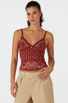 BDG Je T'Aime Cami in Red Bandana