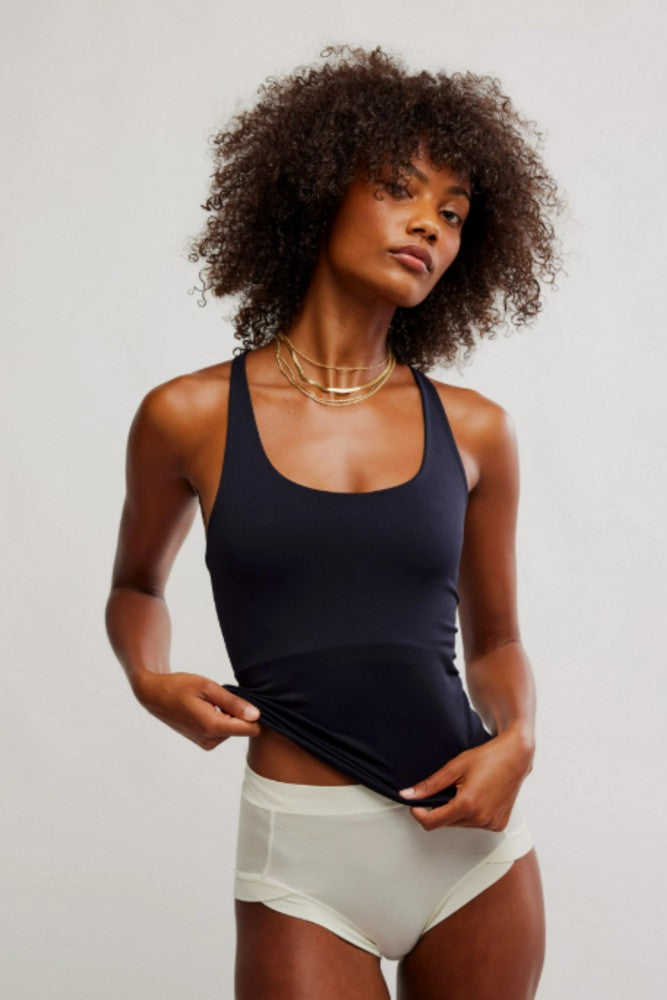 Free People Clean Lines Racerback Black