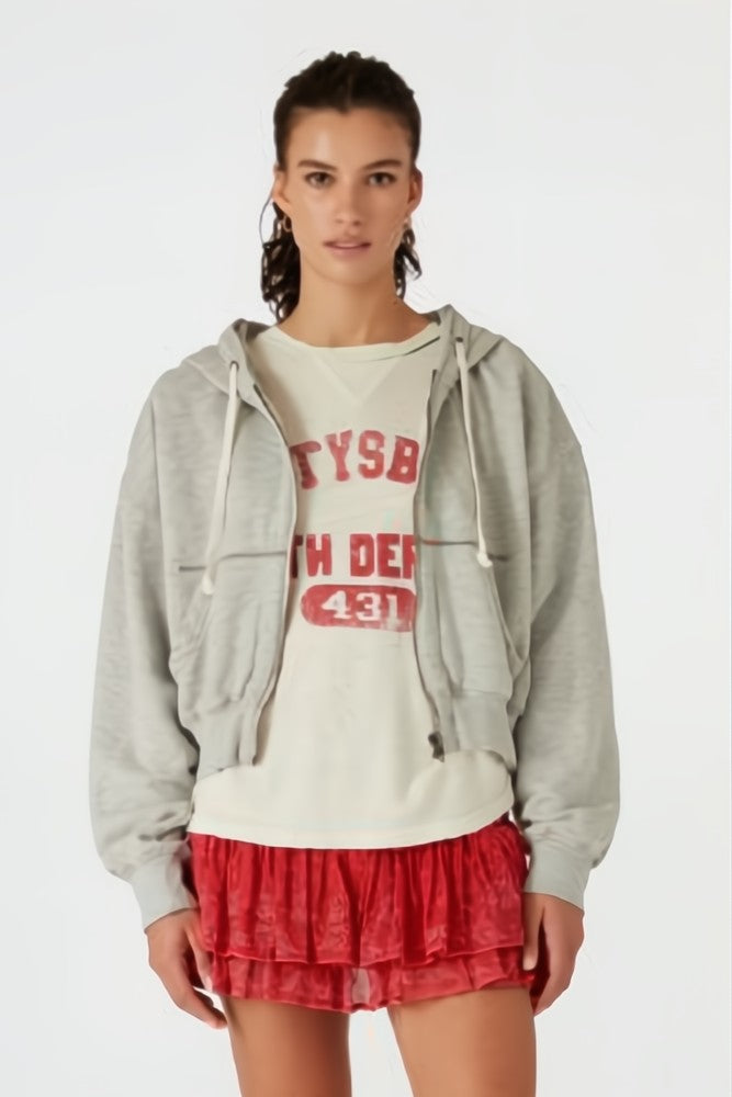 BDG Cropped Zip Hoodie