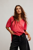 Free People Nina Tee V Atlas Red