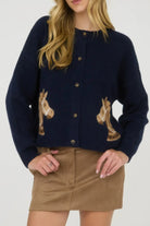 GOLDEN Lee Horse Cardigan Sweater