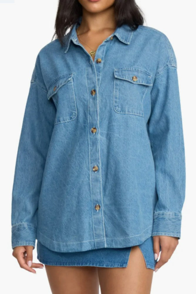 Billabong Fadeaway Denim Shacket
