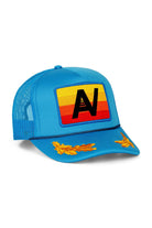 Aviator Nation Logo Rainbow - Vintage Low Rise Leaf Trucker Ocean