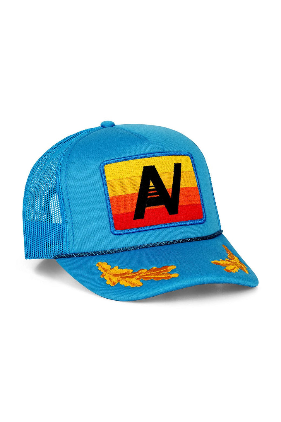 Aviator Nation Logo Rainbow - Vintage Low Rise Leaf Trucker Ocean