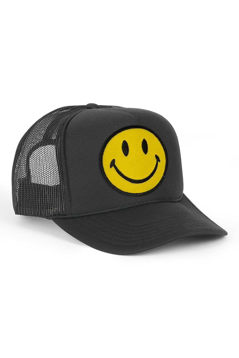 Aviator Nation Smiley Vintage Low Rise Trucker Black