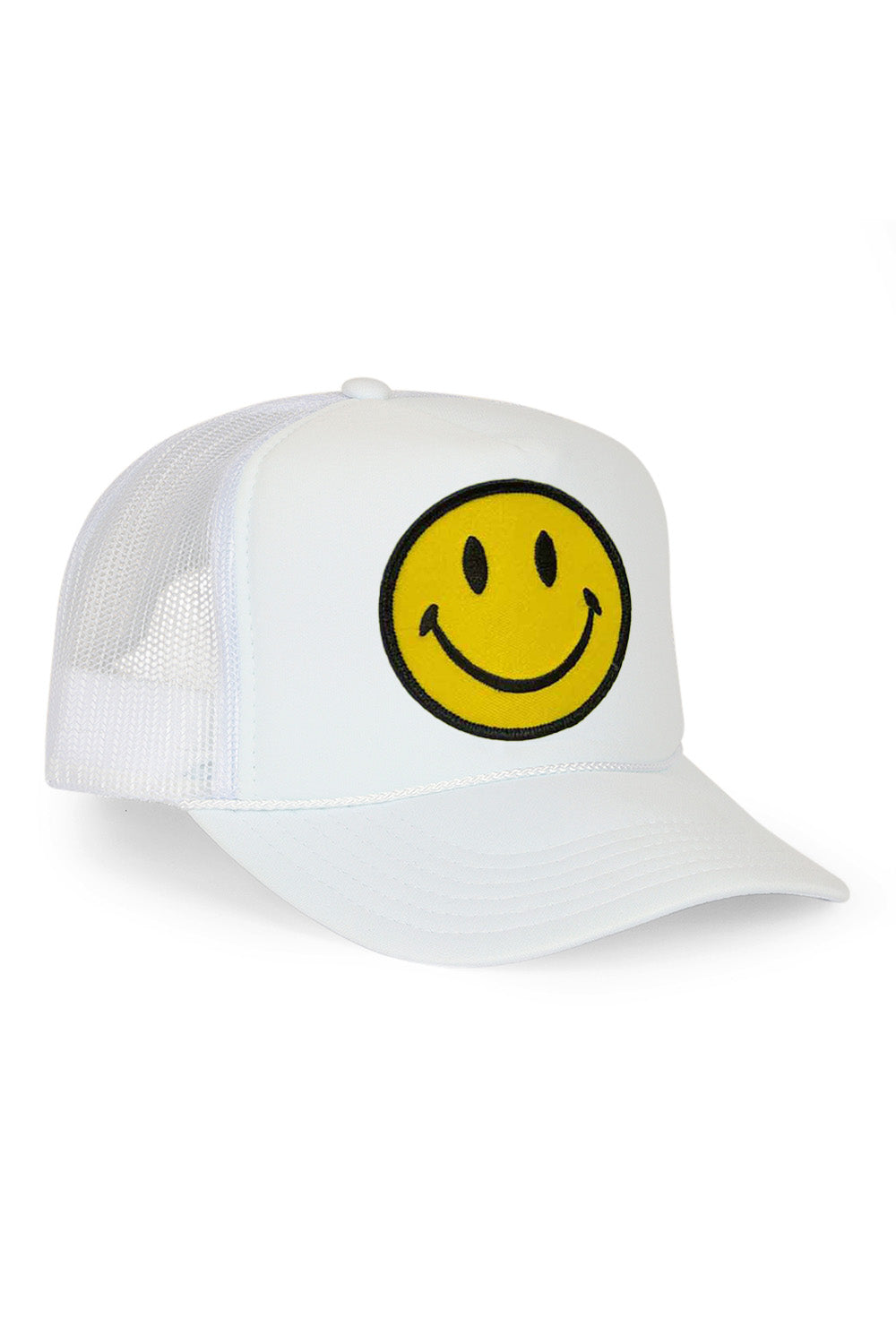 Aviator Nation Smiley Vintage Low Rise Trucker White
