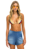 Aviator Nation Essential Womens Pocket Club Short Faded Water