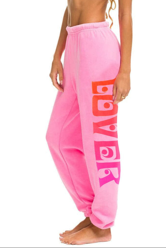 Aviator Nation Lover Sweatpants in Neon Pink