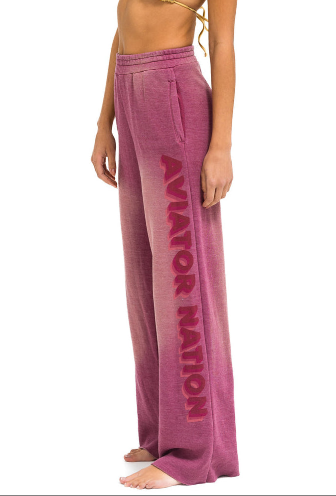 Aviator Nation An 3D Wide Leg Pocket Sweatpant