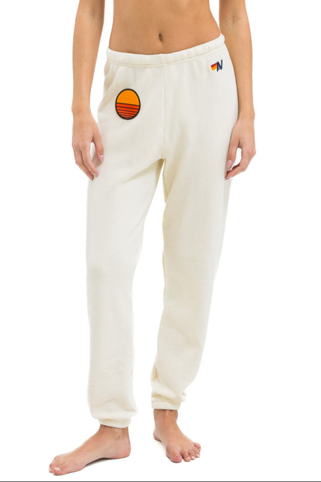 Aviator Nation Sunset Patch - Womens Sweatpants Vintage White
