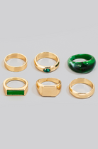 YAZ. 6 PC Bold Ring Set