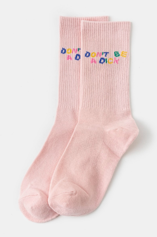 YAZ. Don't Be A D*ck Crew Socks