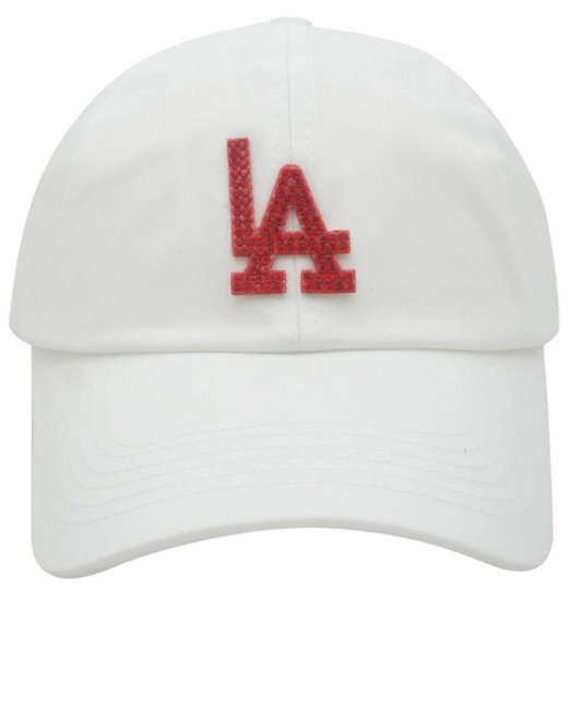 YAZ. Double Liner LA Rhinestone Letter Cap