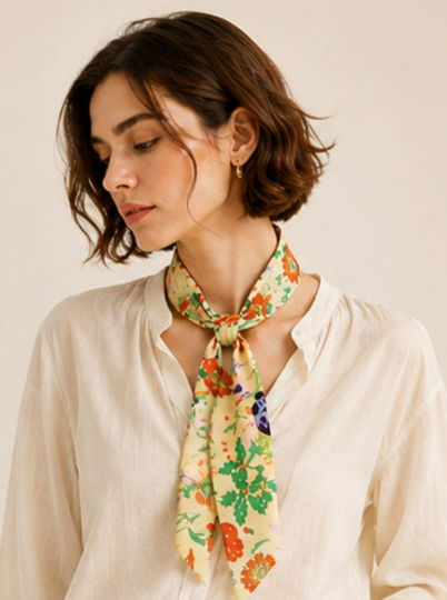 YAZ. Floral Skinny Scarf
