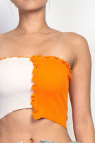 YAZ. Isa Two Tone Knit Sweater Tube Top