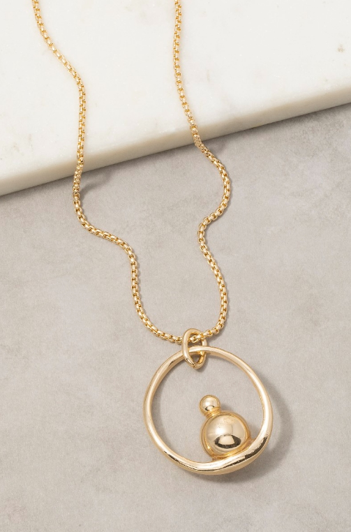 YAZ. Organic Abstract Pendant Necklace