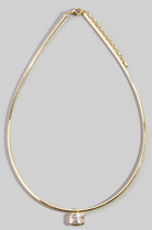 YAZ. Structured Round Chain w/ Krystal
