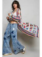 Pol Clothing Long Sleeve Various Colors Crochet Cardigan