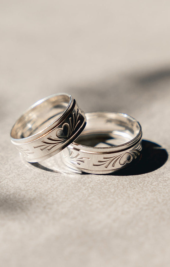 Breezi Mae Thick Heart Stacker Ring