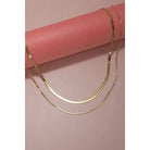 JOSSLYN by Wall to Wall Stainless Steel Tarnish Free Multi Layer Necklace Gold