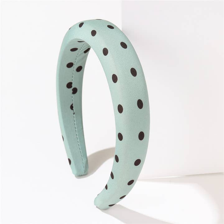 JOSSLYN by Wall to Wall Poka Dot Puffed Spa Headband Hair Band