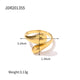 Dipped Shop Chunky Gold Plated Gemstone Single Rings by Dipped Shop