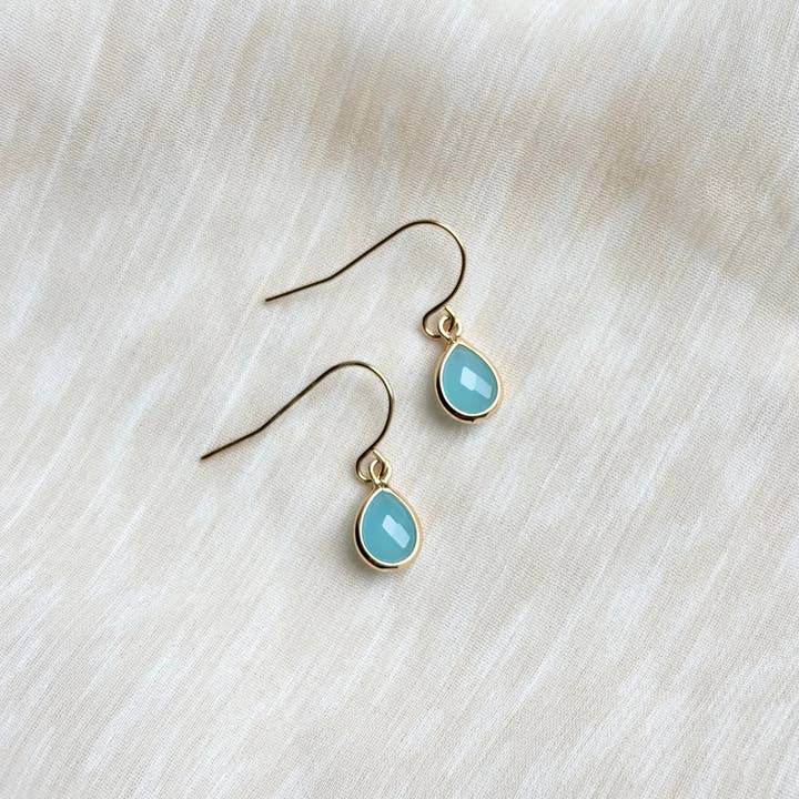 SALT by Sarah Curtis Aquamarine Gem Earrings