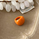 YAZ. Dopamine Style Solid Color Chunky Ring Orange