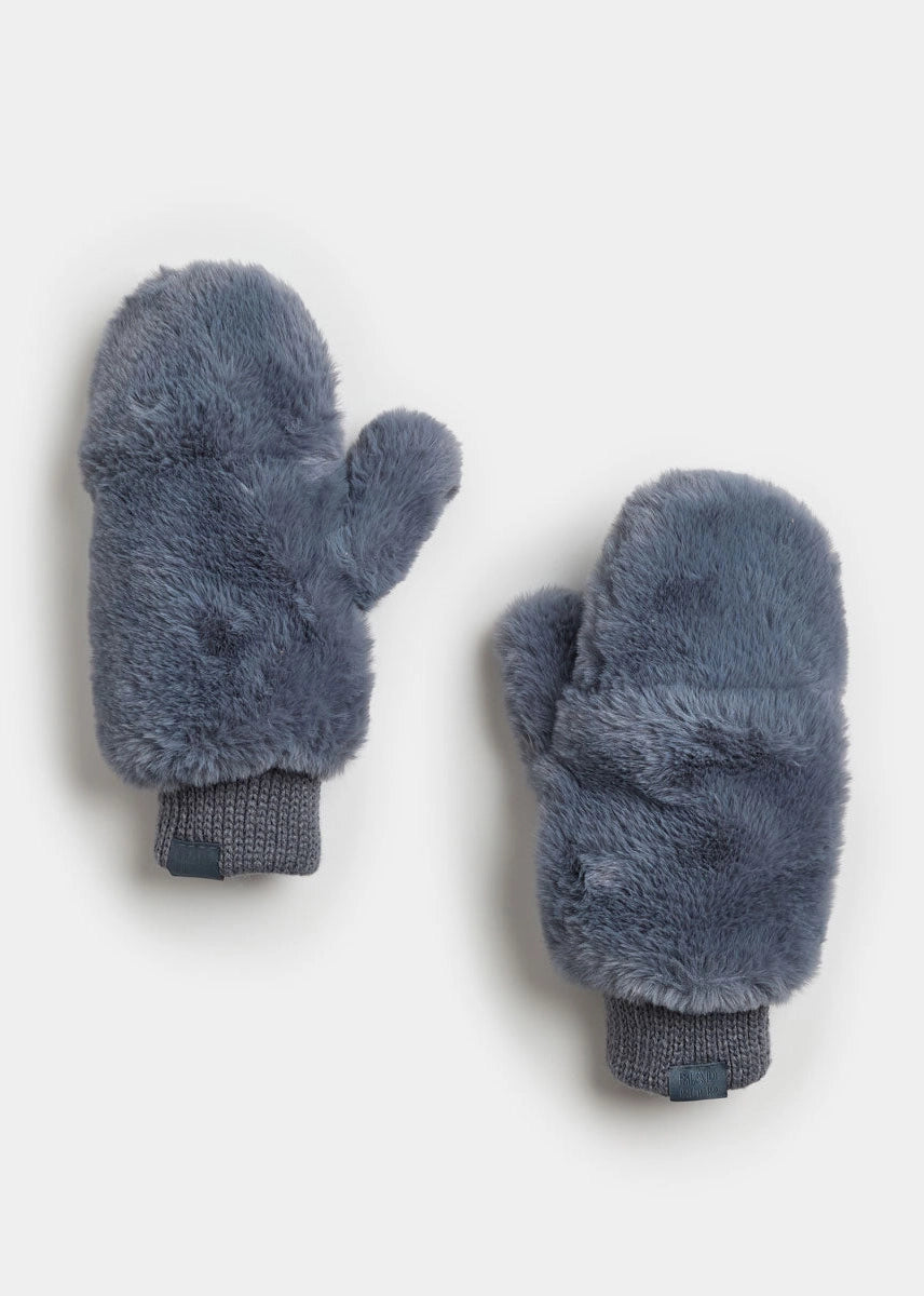 Alice & Wonder Mad Hatter Faux Fur Mittens