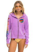 Aviator Nation Zip Up Hoodie - Aviator Nation Neon Purple
