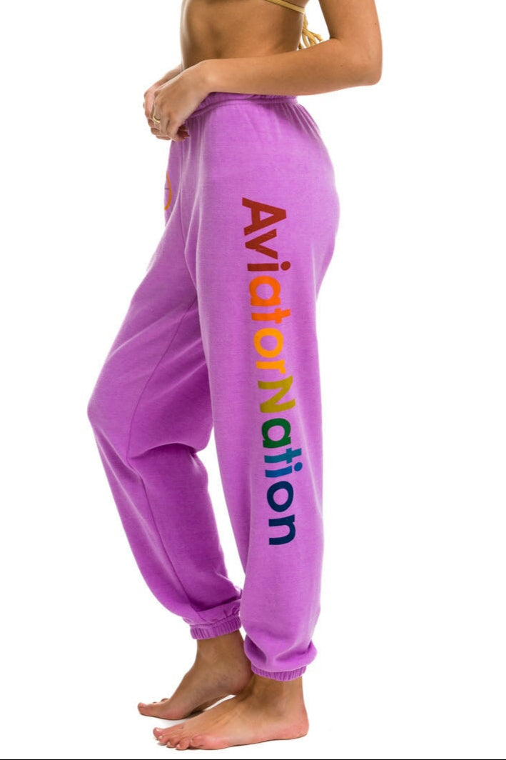 Aviator Nation Sweatpant - Aviator Nation Neon Purple
