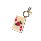 Solar Eclipse Hand-Painted Ace of Hearts Bag Charm + Keychain